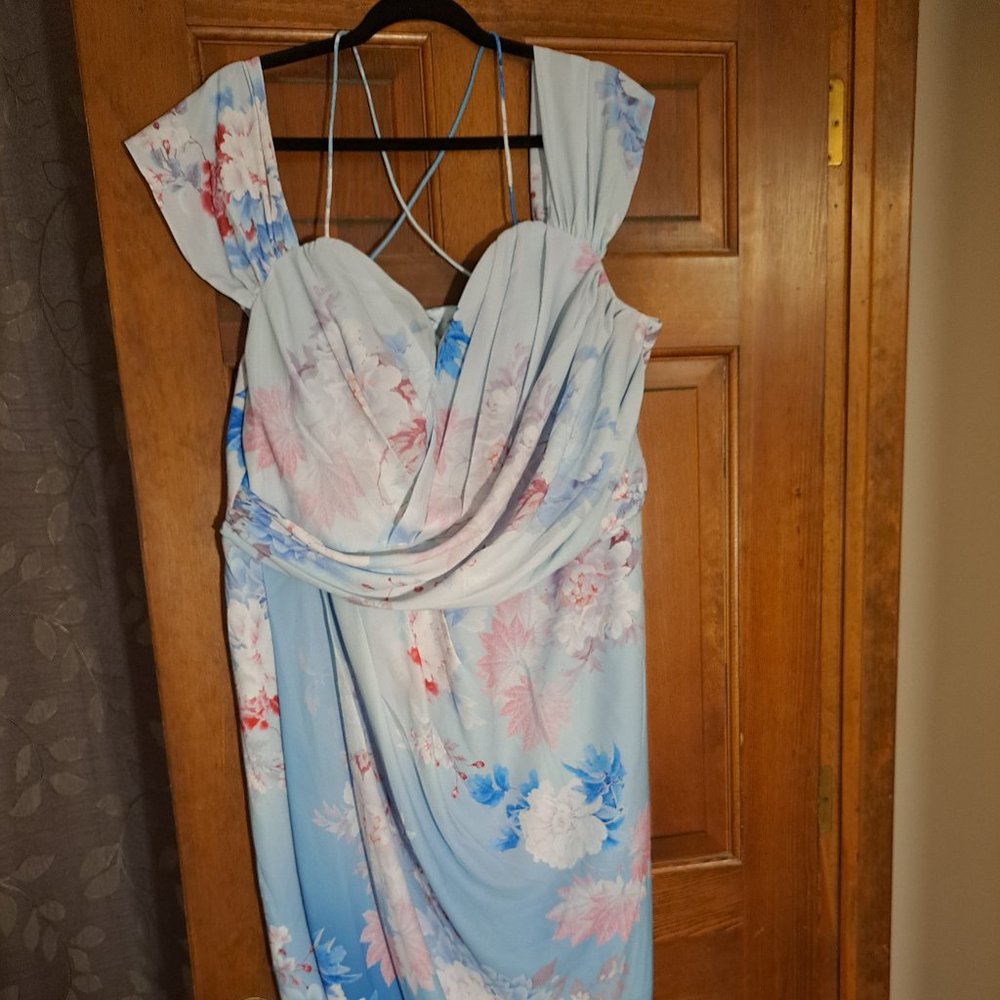 City Chic blue wrap dress - 20